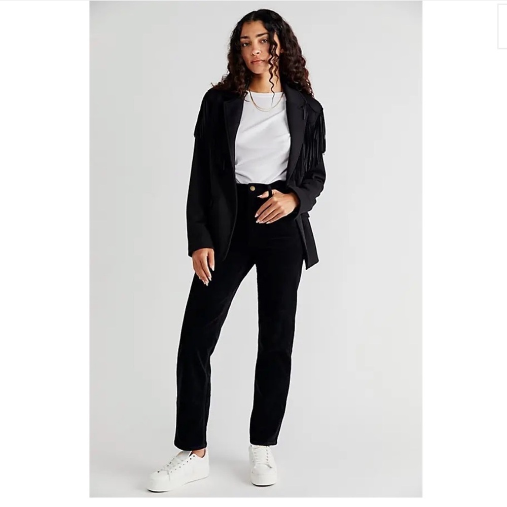 Rollas Sz 27 Black Original High Rise Straight Cord